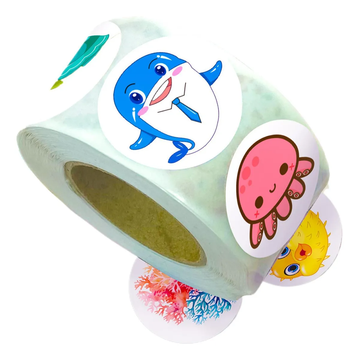 Rollos de pegatinas para niños - Pegatinas de animales - Rollvayotoy