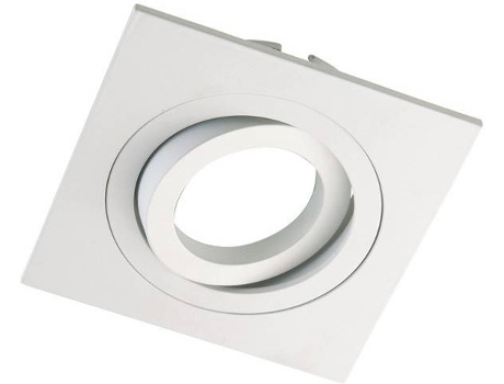 Lámpara de Techo Empotrado WONDERLAMP Classic W-E000004 (Blanco - GU10 - 50 W - Aluminio)