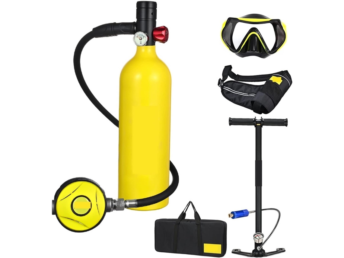 Mini Cilindro De Oxígeno Para Buceo Con Respirador Portátil De 1 Litro De Capacidad (color: