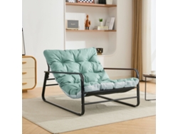 Silla de jardín Homemiyn (116,5 x 92 x 72,5 cm, acero verde)