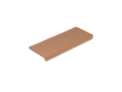 Relaxdays Alfombras Para Escaleras, Set 15, Alfombrillas Escalones, Antideslizantes, 65 X 24 Cm, Autoadhesivas, Beige
