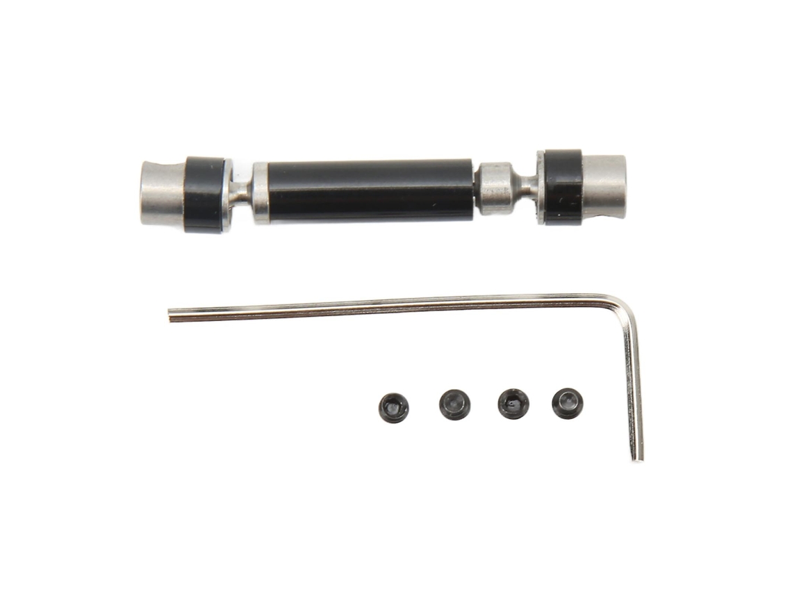 Eje de transmisión de acero Verdant Touch RC para coche de escalada Axial SCX24 1/24 (45-60 mm), color negro