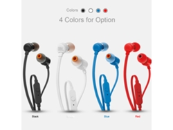 Auriculares Intrauditivos Con Cable Jbl T110 Con Conector De 3,5 Mm, Control En Línea Y Micrófono Para Música Y Deportes.