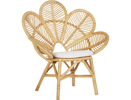 Conjunto de 2 sillas pavo real de ratán beige/natural 107 cm BELIANI Florentine