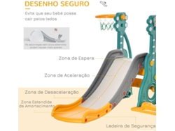 Columpio y Deslizamiento HOMCOM 331-015 (Azul - HDPE y PP - Edad Mínima: 1.5 Años)