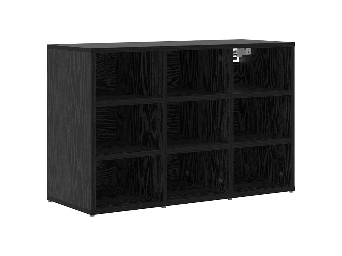 Maison Exclusive - Armario Zapatero Con Estante Roble Negro 77,5 X 30 X 51 Cm