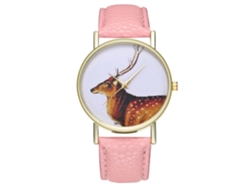 Reloj De Moda Unisex Para Hombre Y Mujer, Cuarzo, Correa De Silicona Rosa.