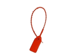 100 Sellos De Seguridad De Plastico Autobloqueantes Con Numeros Laser Para Extintores Camiones Cables Y Paquetes Rojo