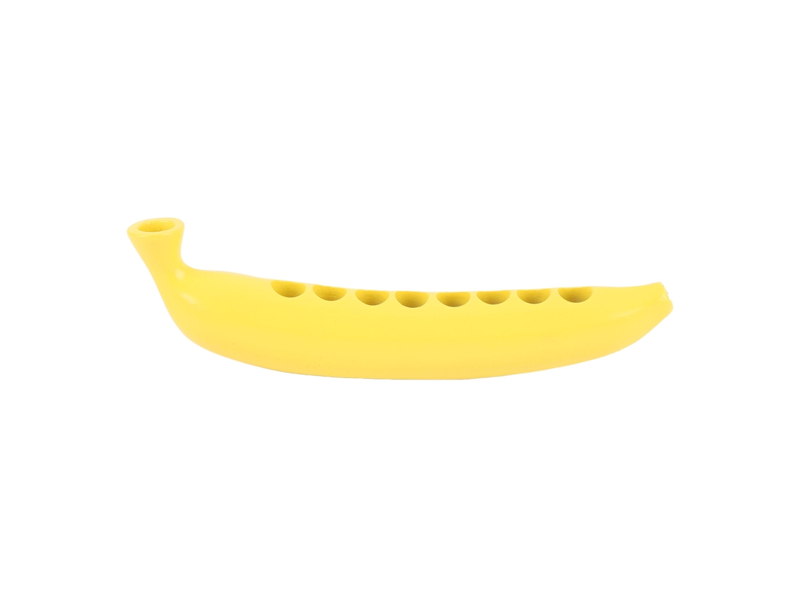 Portavelas portátil con forma de plátano y 8 agujeros