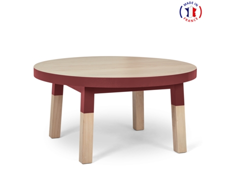 Mesa Redonda de Centro MON PETIT MEUBLE FRANÇAIS (Tabaco de Ruca - Madera - 100 x 45 x 100 cm)