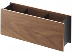 Portamandos YAMAZAKI 3 compartimentos (Marrón - Madera - 25x7x10 cm)