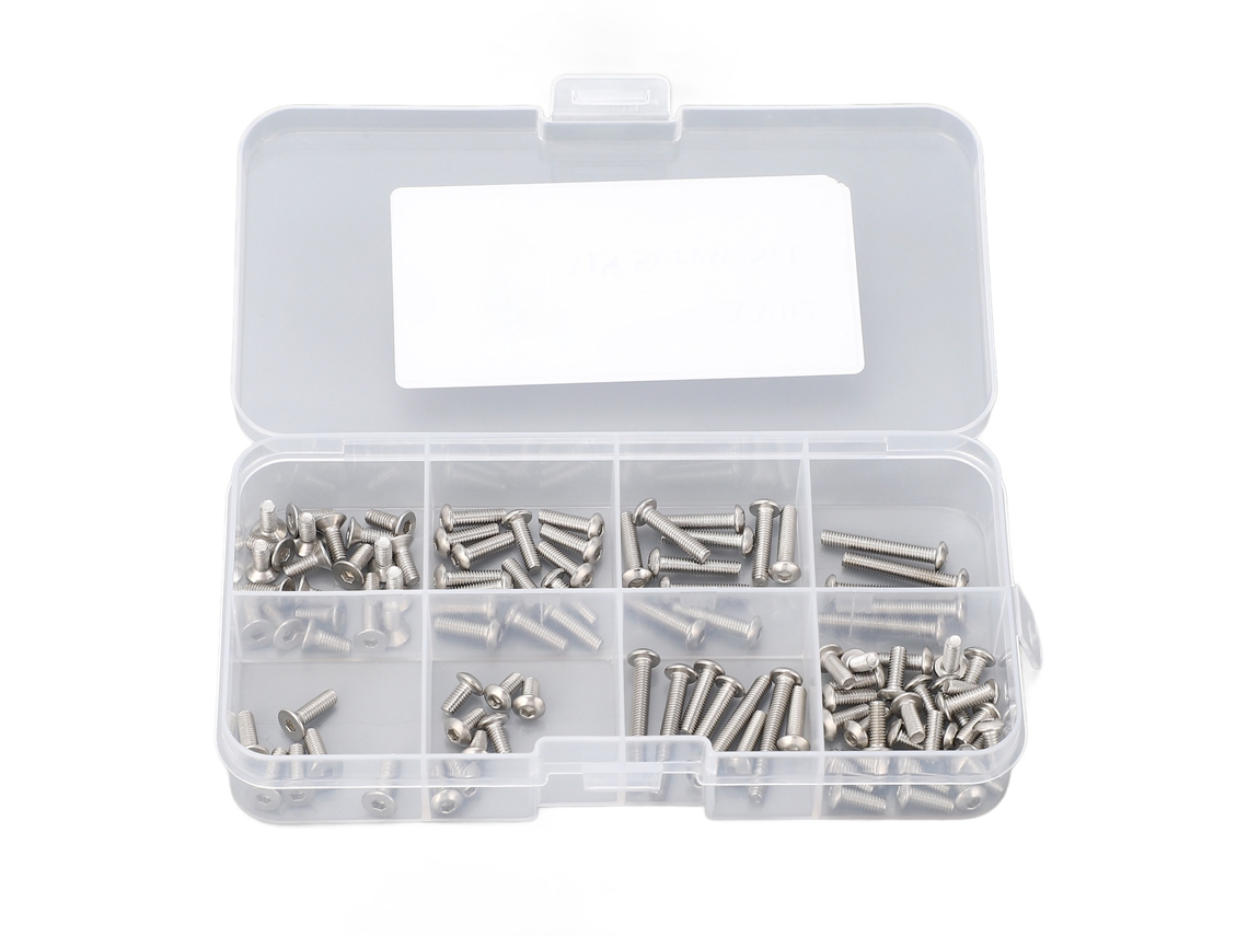 Juego De Tornillos Hexagonales De Acero Inoxidable M3 Para Kit De Coche Rc Xv 02 Con 101 Piezas