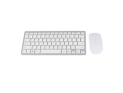Kit Teclado E Mouse Sem Fio 2.4g 78 Teclas Usb Com Teclas Etched Ergonômico Silencioso Prata Para Computadores