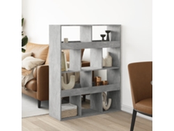 Biombo Divisor | Biombo Separador | Separador De Ambientes Madera Gris Hormigón 100x33x125,5 Cm