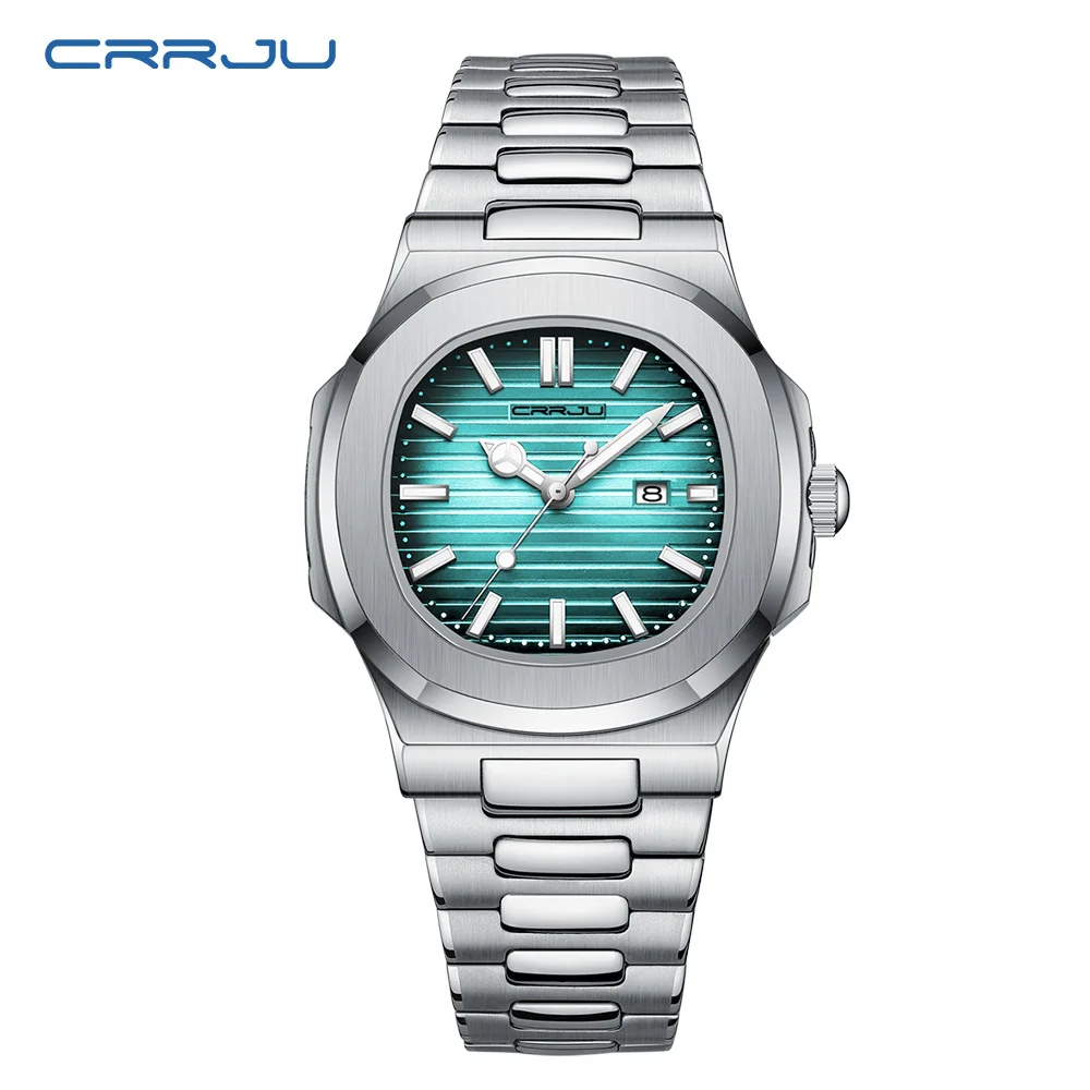 Reloj Deportivo Para Hombre, Resistente Al Agua, Luminoso, Con Indicador De Fecha Y Esfera Cuadrada.