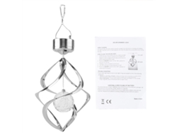 Campanilla de viento solar 2026 con LED y sensor, colgante giratorio para la decoración del hogar y el jardín.