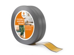 Zócalo de PVC de 32 x 23 mm, 5 m, flexible, autoadhesivo, suave, grafito Quest