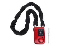Cadena antirrobo inteligente Bluetooth con aplicación y alerta por vibración para bicicletas y motocicletas eléctricas - Roja