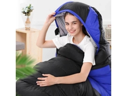 Azul Saco Dormir Aquecido Camping Inverno Usb 4 Zonas Aquecimento Almofadas Portáteis 3 Níveis Temperatura Ajustáveis
