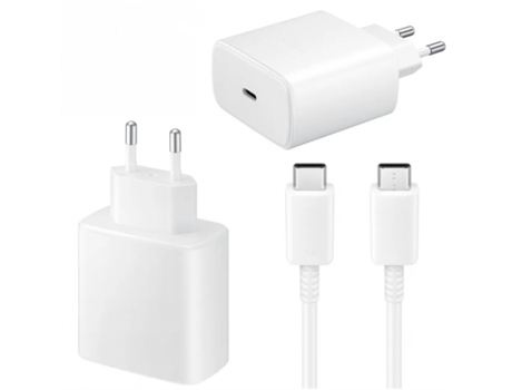 Cargador rápido SMARTEK USB-C con cable de carga 45W blanco
