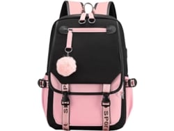 Mochila Escolar Para Adolescentes Con Puerto De Carga Usb Diseño Colorido Resistente Al Agua 16 Pulgadas