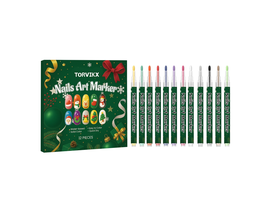 Bolígrafo para decoración de uñas navideña - Fácil de usar