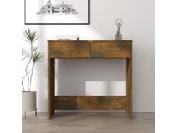 Escritorio | Mesa | Escritorio de escritura 80x40x75 cm Derivados de madera Color roble ahumado