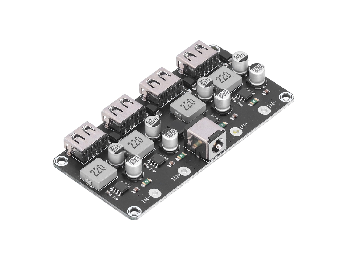 Módulo Convertidor Buck Dc Placa De Carga Rápida Usb Qc3.0 4 Vías Para Móviles