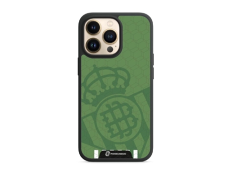 Funda PHONECASES3D iPhone 13 Pro - Oficial Real Betis Fc (Piel Sintética - Negro)