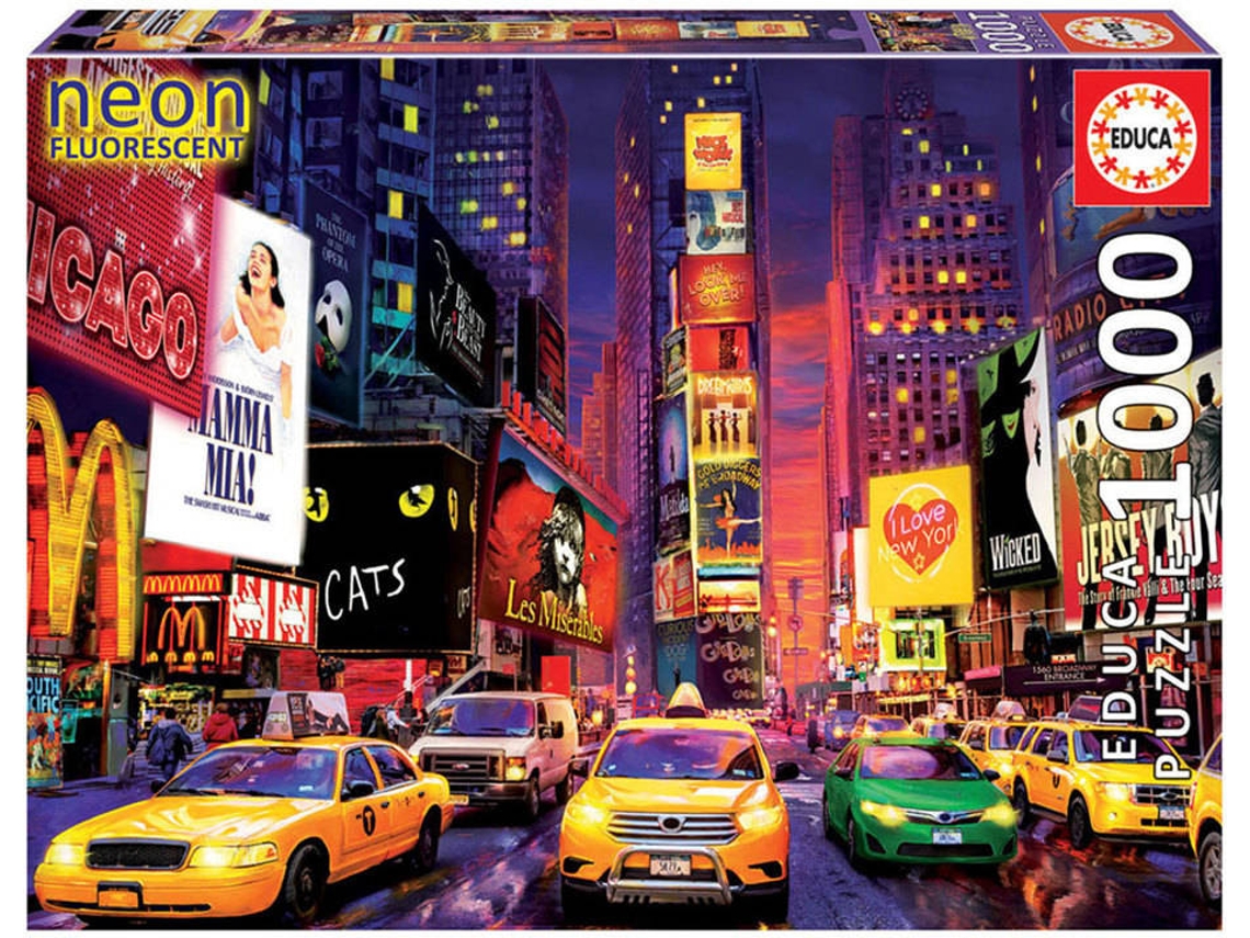 Puzzle EDUCA 1000 Neon Times Square (Edad Mínima: 12 Años - 1000 Piezas)
