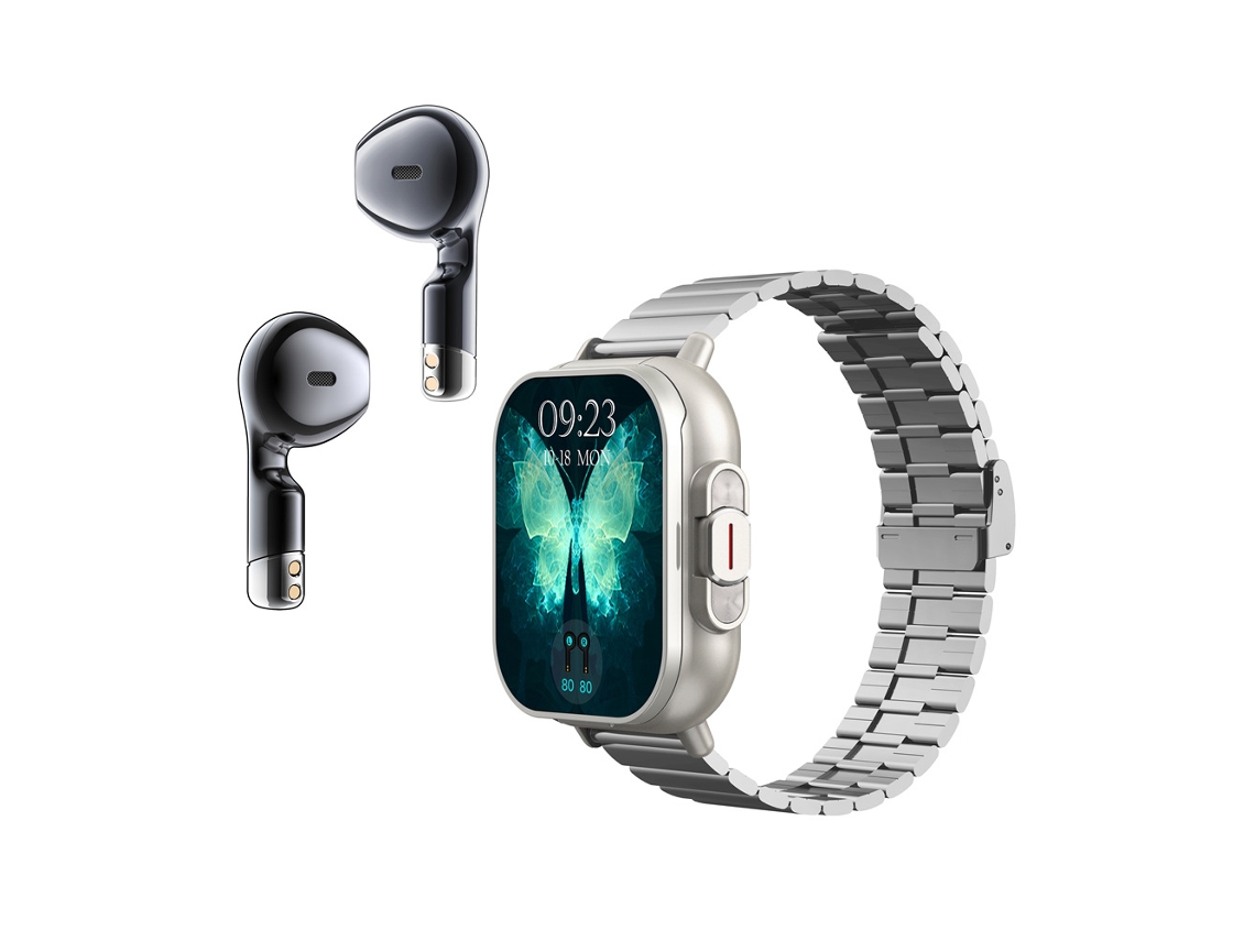 Auriculares Inteligentes D8 2 En 1 Con Pantalla Táctil Completa De Pulgadas, Bluetooth, Llamadas,