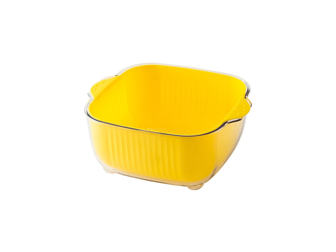 Cesta De Drenaje De Dos Niveles, Diseño Estándar De Patito Amarillo, Pet Rígido, Desmontable, Cocina