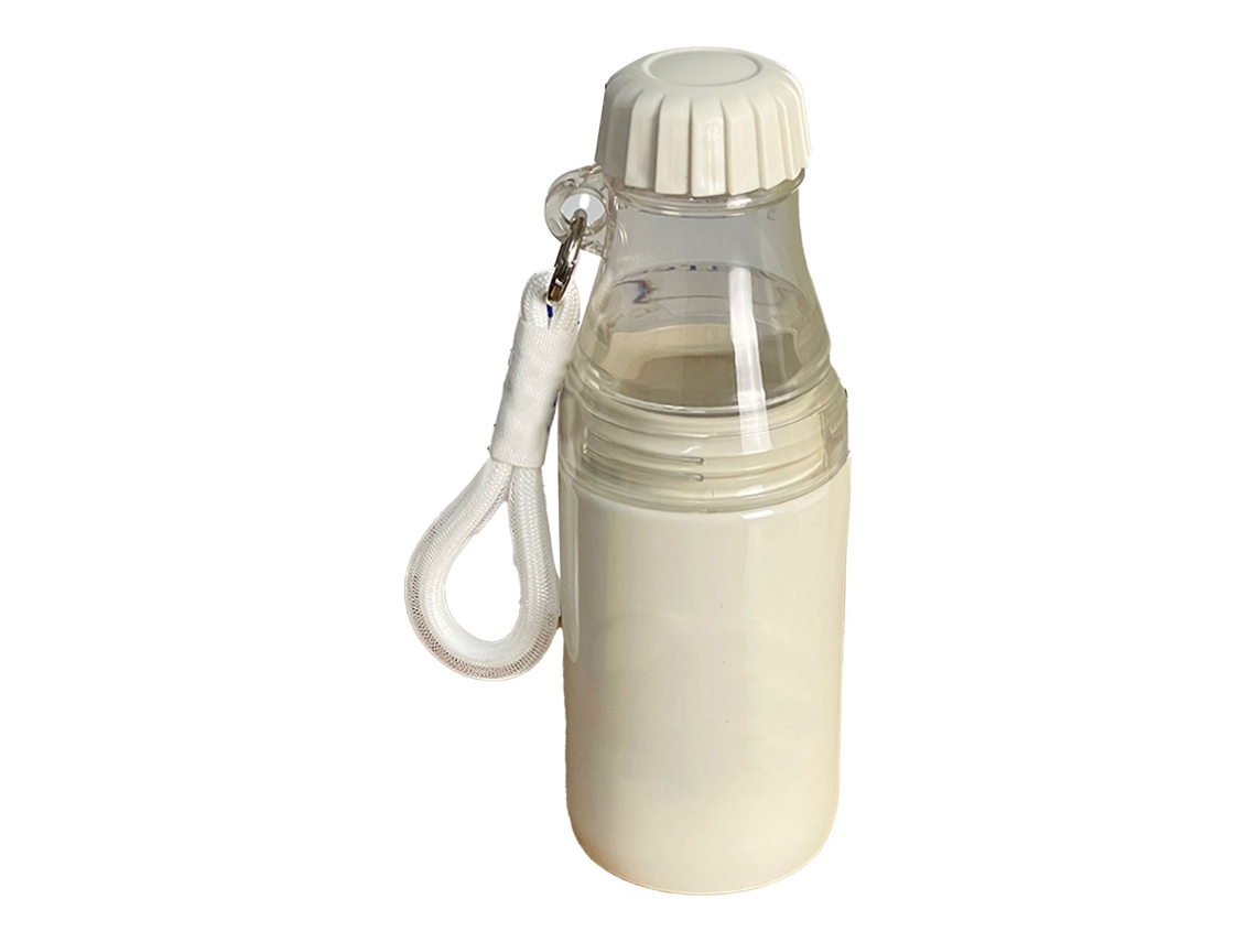 Botella De Agua Portátil Con Cordón, Desmontable, A Prueba De Fugas, 500 Ml, Beige.