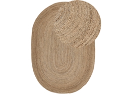 Alfombra de pelo corto BELIANI Demirci de Yute Beige 160x230