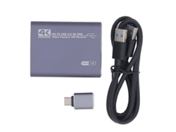 Tarjeta De Captura De Vídeo Profesional 4k Usb 3.0, Interfaz Multimedia Hd Para Xbox, Ps5, Pc Y Cámaras Réflex Digitales.