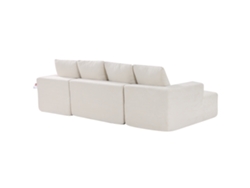 Sofá modular en forma de U Succebuy con chaise longue y cojines beige
