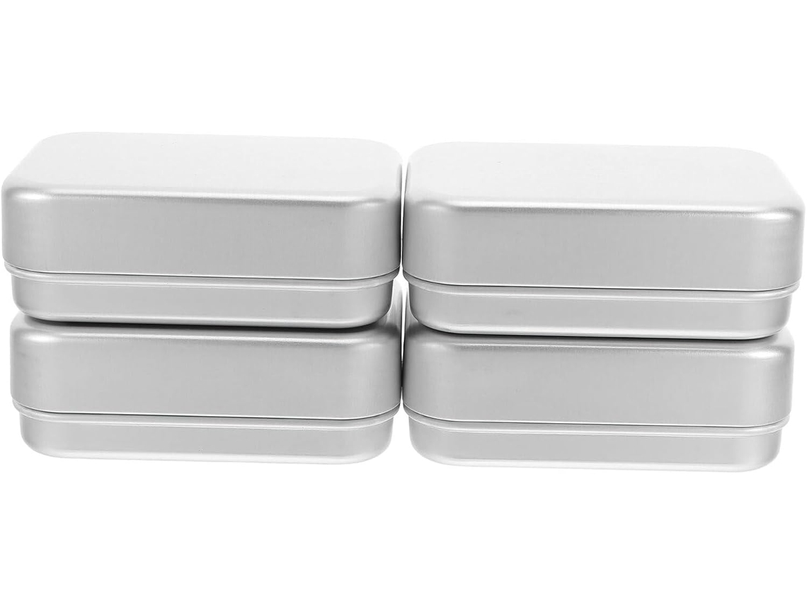 Juego De 4 Jaboneras De Aluminio,soporte De Doble Capa,recipiente Compacto Para Jabón De Baño