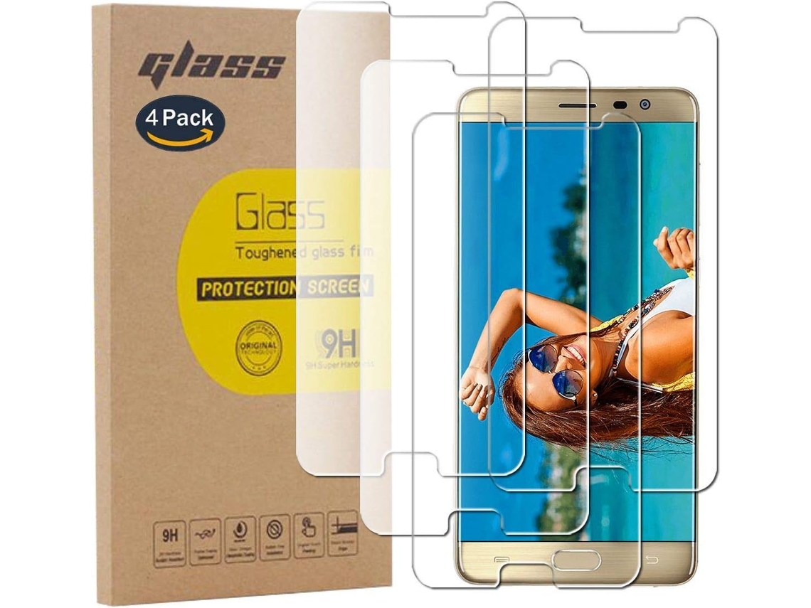 Conjunto de Protectores de Pantalla Protetora Alta Transparência Super Sem Bolhas para Cubot A5 HONGWE. (4un)