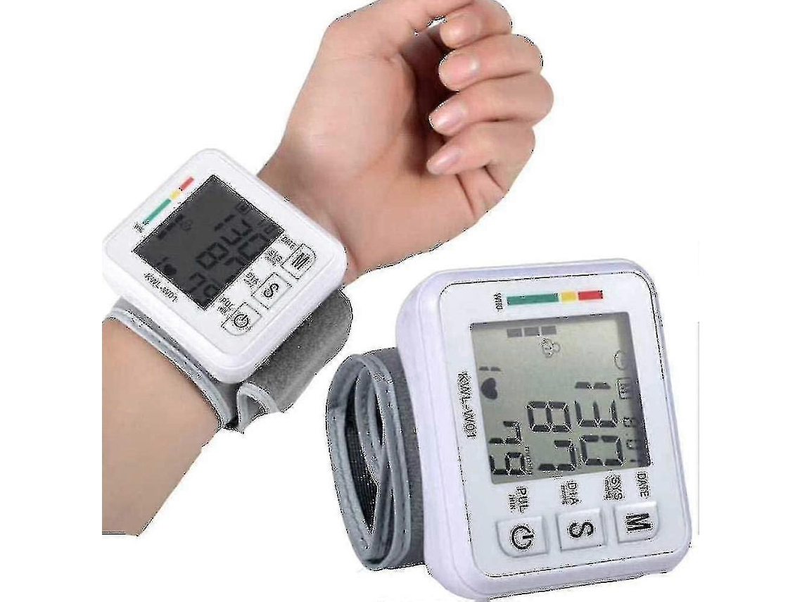 Monitor de presión arterial automático (2023) con estuche portátil, monitor de ritmo cardíaco irregular y presión arterial ajustable para bicicleta eléctrica.