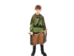 Disfraz de Arquero del Bosque verde con capa para niño