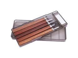 Juego De 5 Herramientas Para Tallar Madera Con Acero De Alto Carbono Y Mango De Palisandro Con Fresa