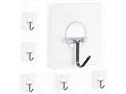 Gancho Adhesivo Invisible Para Pared, Acero Inoxidable, Resistente Al Agua, Para Baño/cocina, 6 Kg (13,2 Lb)
