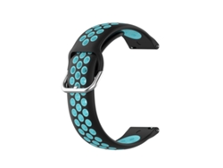 Bracelete Para Samsung Galaxy Watch 4 (44mm) - Silicone Duas Cores - Black Mint Green