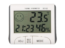 Mini Termómetro Digital De Ambiente Con Higrómetro Y Reloj Lcd Para El Hogar Y La Oficina.