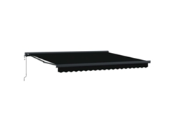 Maison Exclusive - Toldo Retráctil Negro 400 X 300 Cm Tela Y Metal