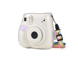 Estuche protector de cristal con correa para Fujifilm Instax Mini 7 transparente Zruxe