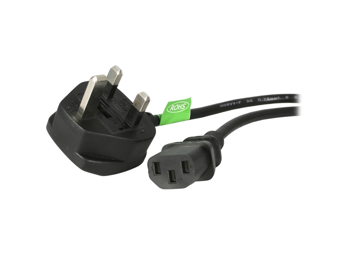Cable de alimentación Pxt101uk, negro, 1,8 m, conector Bs 1363, C13, Startech.com