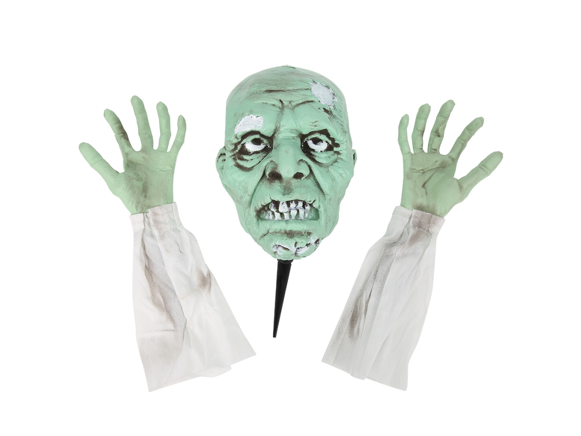 2026 Decoración De Casa Embrujada Para Halloween: Mano De Esqueleto Con Nudillos, Accesorio Horrorífico Verde