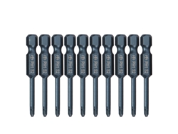 Conjunto de 10 pontas de parafusadeira cruzada S/MARCA