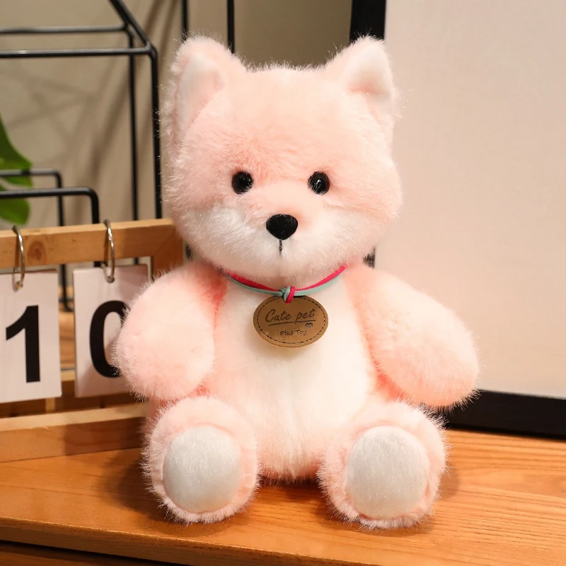 (rosa 25cm) Juguete De Peluche De Zorro Con Medalla De Dibujos Animados, Decoración Kawaii Para El Hogar